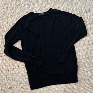 Cotton blend Women’s Black V-Neck Sweater